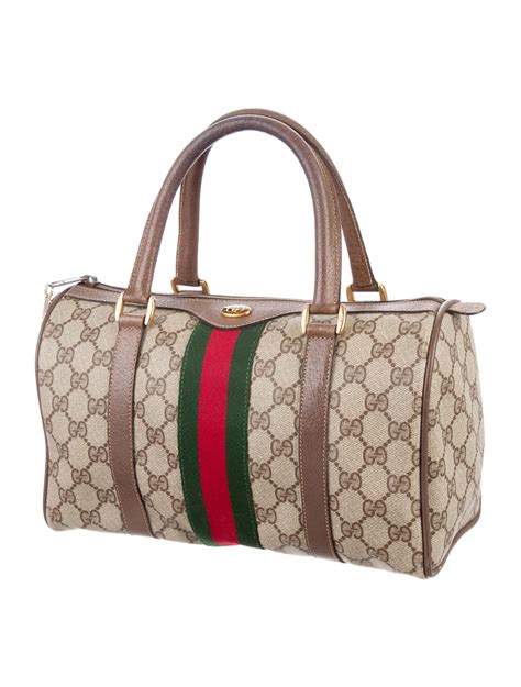 gucci vintage gg plus boston bag|authentic Gucci Boston bag.